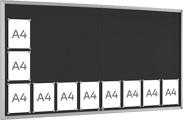 Actual product image Schaar-Design BASIC single display case (Blackboard, 98.5 x 196 cm)