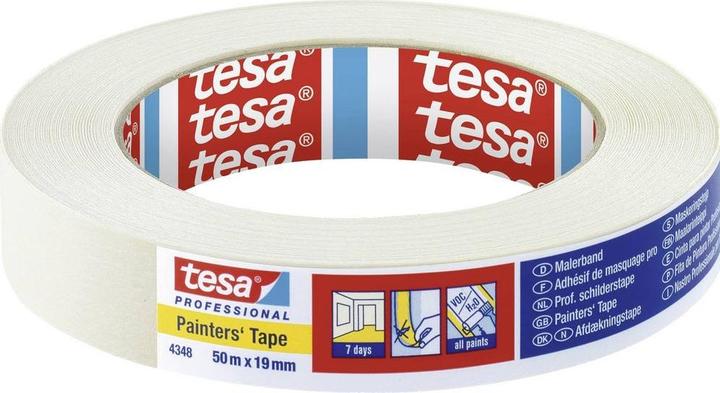 tesa Crêpe de peintre PROFESSIONAL, ruban de peintre pour un masquage particulièrement précis (19 mm)