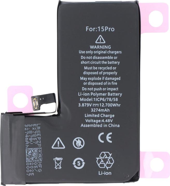 Produktbild AccuCell Akku Apple iPhone 15 Pro, A3011, 1/CP6/78/58