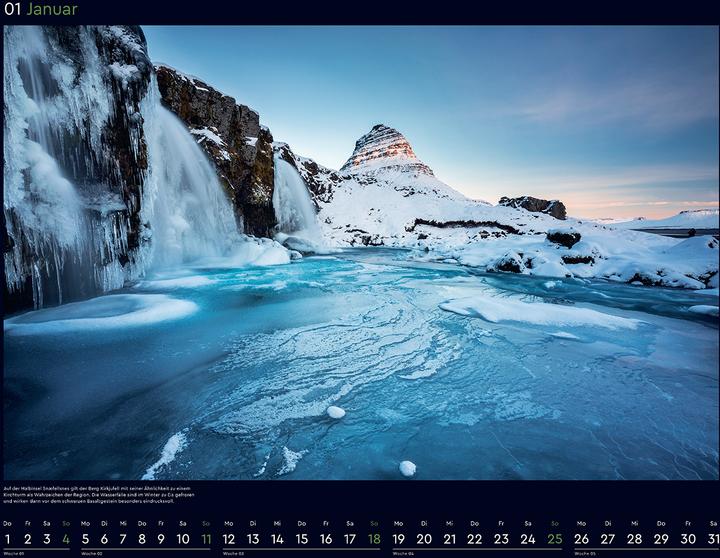 Produktbild Island - Wandkalender 2026 (60 x 45 cm, Harter Einband, Deutsch)