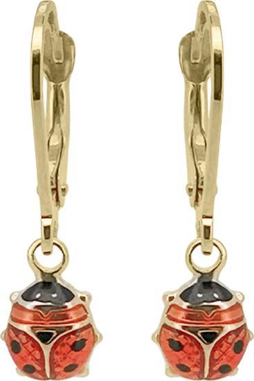 JGZ Creolen Marienkäfer (9 Karat Gold 375)