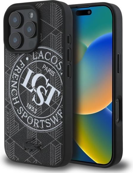 Actual product image Lacoste LCHMP16XPSWK iPhone 16 Pro Max 6.9" czarny/black hardcase Mono Sportswear MagSafe (Apple iPhone 16 Pro Max)