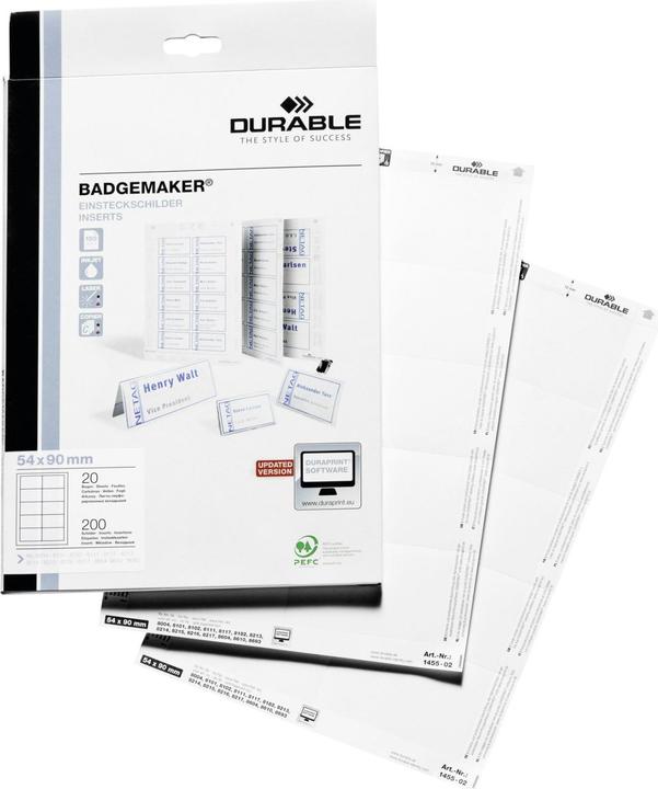 Durable Einstecketiketten Badgemaker für Namensschilder