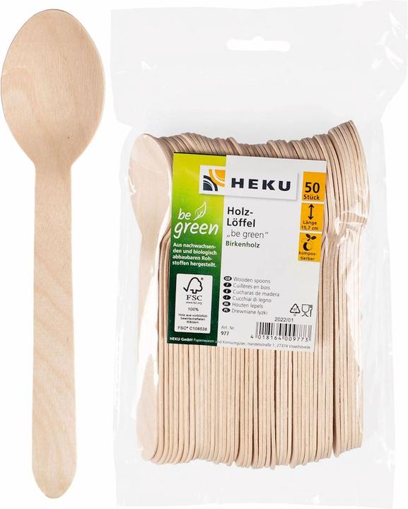 Produktbild Widmann Einweglöffel aus Holz, 50 Stk. be green (50 x)