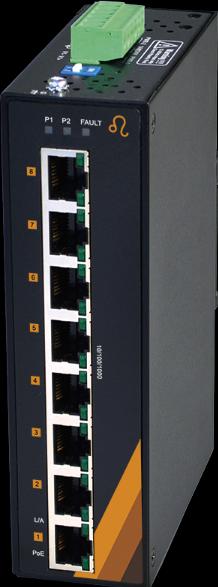 Actual product image Exsys Industrial Ethernet PoE switch 8x 100 Mbit/s (8 ports)