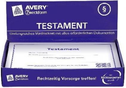 Produktbild Avery Zweckform Vordruck ""Testament"", 220 x 163 mm (10 x)