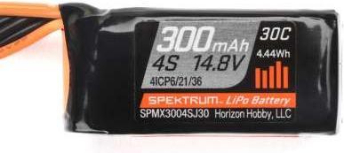 Actual product image 4S 14.8V 300mAh 30C LiPo Battery (14.80 V, 300 mAh)