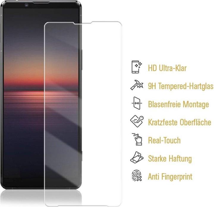 Produktbild Protectorking 1x echtes Tempered 9H Panzerhartglas 3D KLAR (1 Stück, Sony Xperia 1 II)