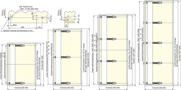Produktbild LAMP® Schwenktürscharnier LIN-X 600A, ohne Dämpfer