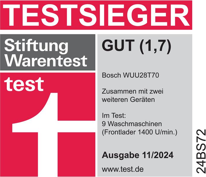 Produktbild Bosch Hausgeräte WUU28T70 (8 kg, Links)