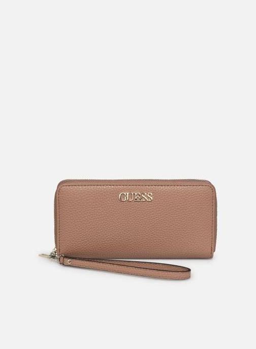 Actual product image Guess Alby, Textile Wallet, SLG Large Zip, Beige, For Women