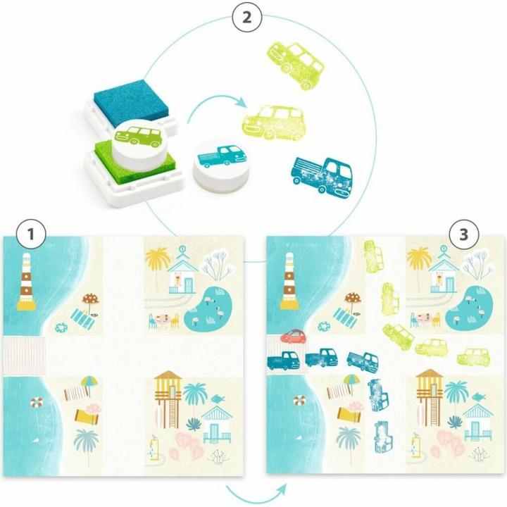 Image du produit Djeco Set de tampons Trafic