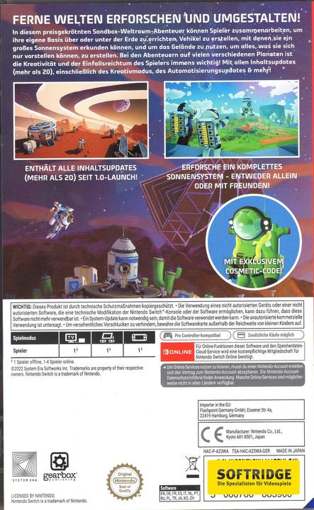 Image du produit Gearbox Astroneer (Switch, DE)
