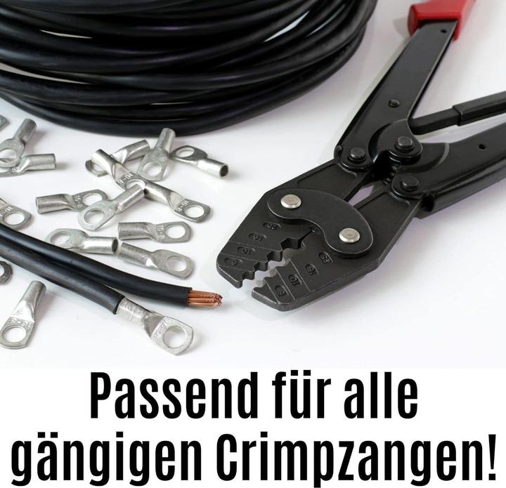 Produktbild Kalitec 10 Stück HR05-3 Handelsübliche Rohrkabelschuhe 0,5-0,75mm² M3 I ohne Sichtloch I Industriequ