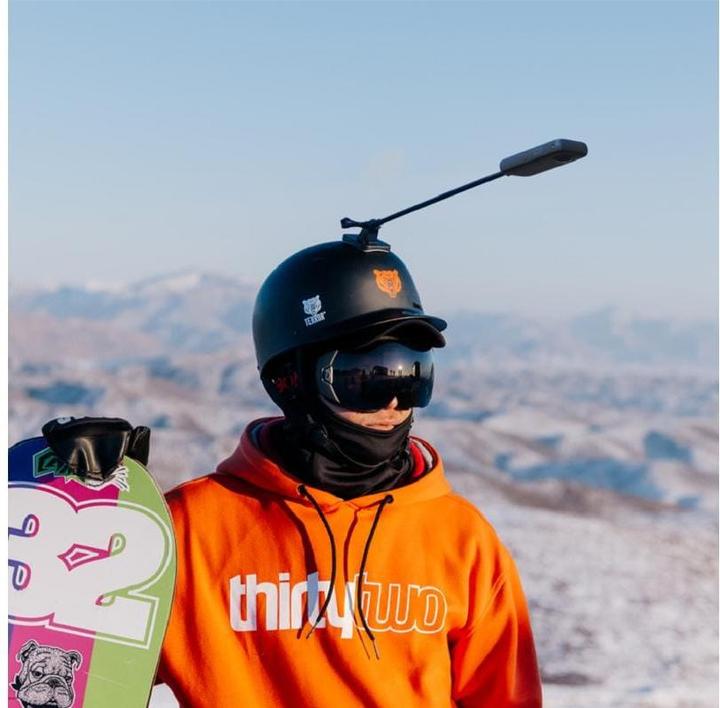 Actual product image Insta360 Carbon Fiber Unicorn Helmet Mount (One X2, One R, GO 2)