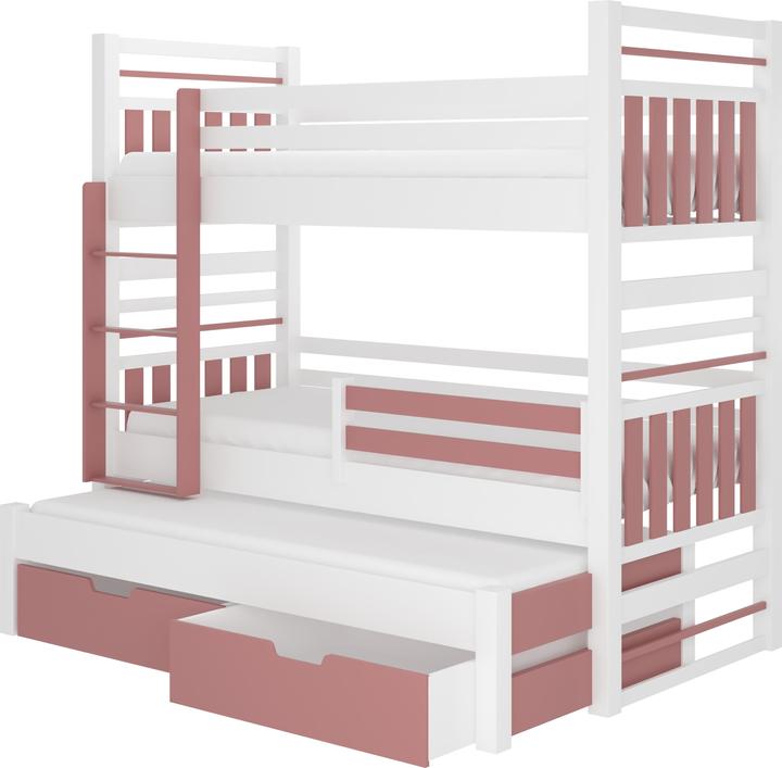 Immagine prodotto ADRK Furniture Letto a castello triplo con materassi HIPPO 180x80 (180 x 80 cm)