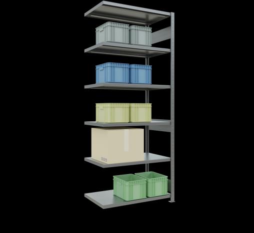 Actual product image Schulte Lagertechnik MULTIplus250 boltless add-on bay system with length bolts