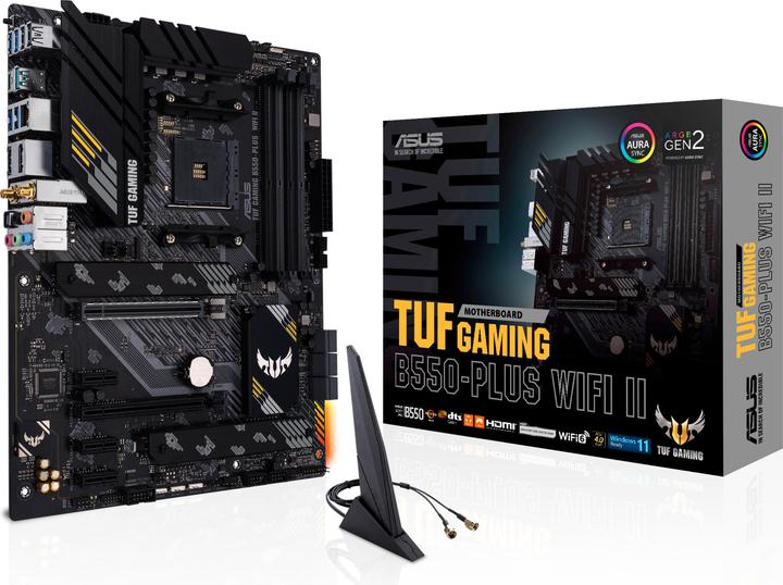Actual product image ASUS TUF GAMING B550-PLUS WIFI II (AM4, AMD B550, ATX)