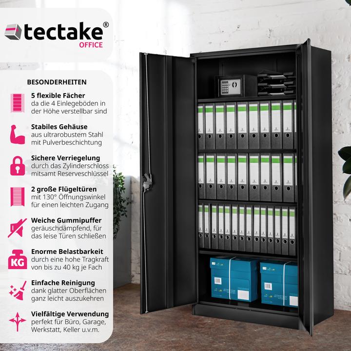 Actual product image tectake Filing cabinet (90 x 40 x 180 cm)