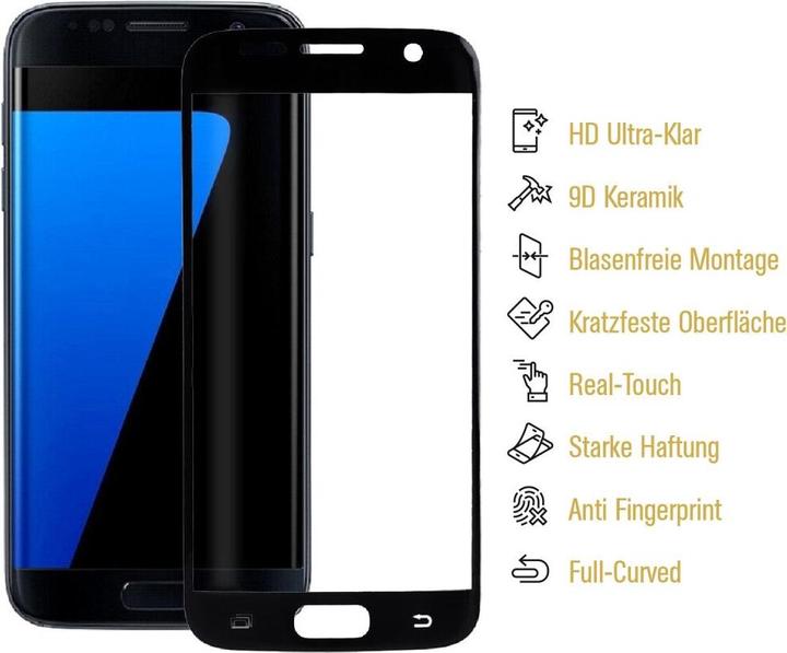 Produktbild Protectorking 3x Ceramic-Glass Full Cover HD Klar (3 Stück, Samsung Galaxy S7 Edge)