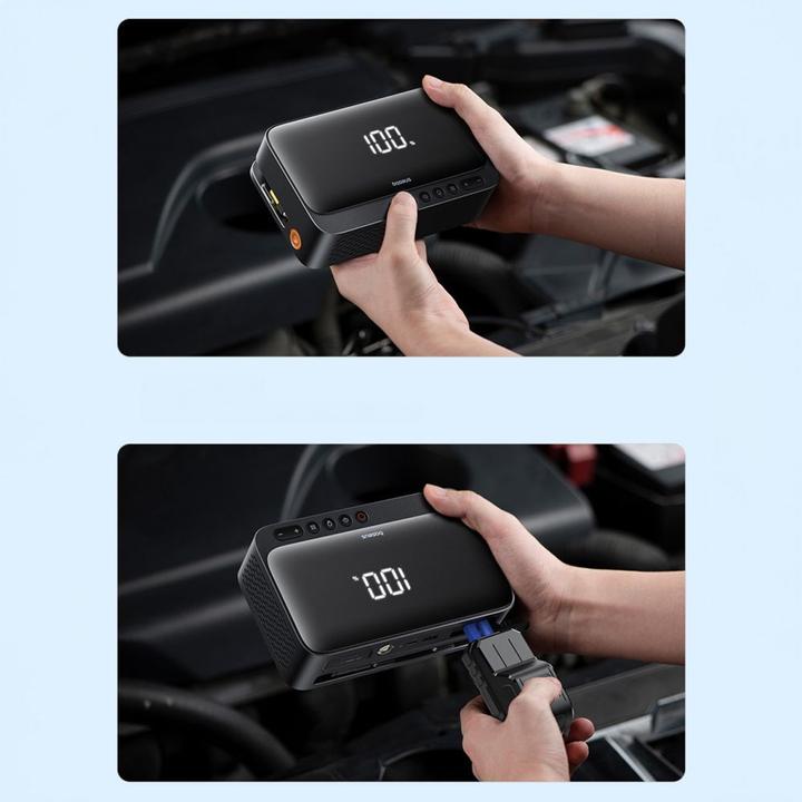 Produktbild Baseus Super Energy Car Jump Starter, 600A czarny (600 A, 3000 mAh)