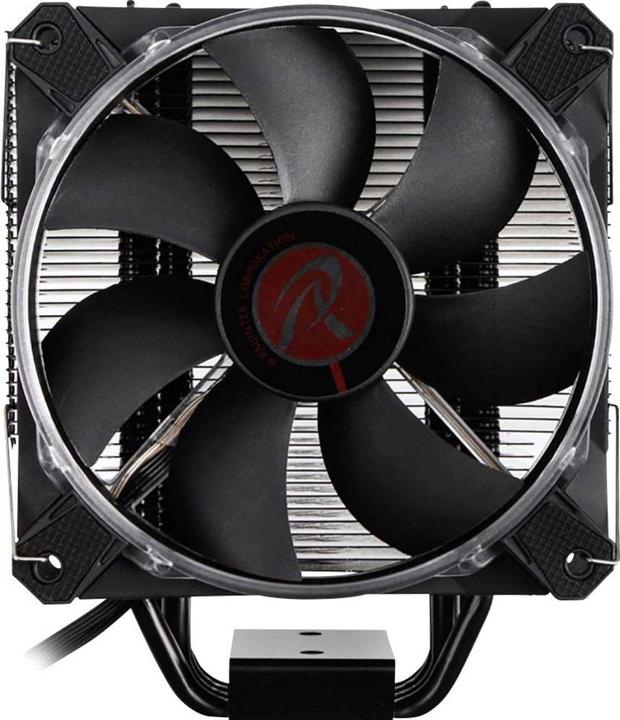 Actual product image Raijintek Leto CPU Cooler, black, RGB LED (155 mm)