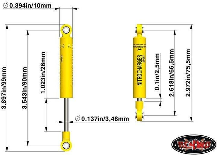 Immagine prodotto Rc4Wd 80mm ARB Old Man Nitrocharger Sport Shock