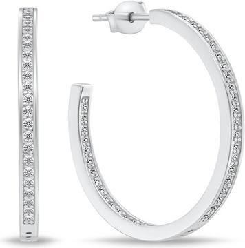 Brilio Silver - Elegant silver earrings with zircons EA767W