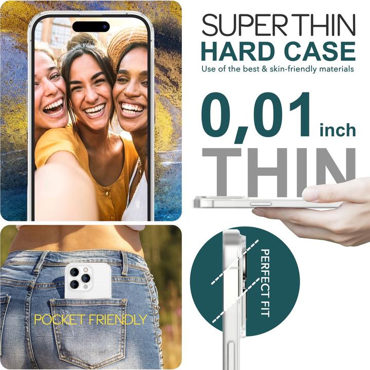 Immagine prodotto Nalia Custodia rigida estremamente sottile da 0,3 mm opaca (Apple iPhone 15 Pro Max)