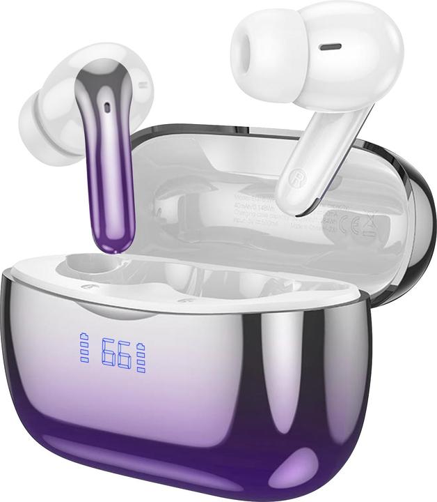 Immagine prodotto Hoco Cuffie Bluetooth effetto cromo (ANC, 7 h, Cablato)