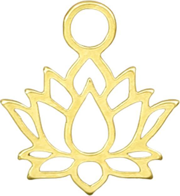 Star Piercing Anhänger vergoldet Lotusblume (ohne Messing, Chirurgenstahl 316L)