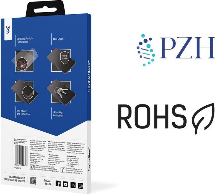 Immagine prodotto 3MK Protettore di schermo FlexibleGlass, pellicola per display (1 Pezzo/i, Apple iPhone 13, Apple iPhone 13 Pro)