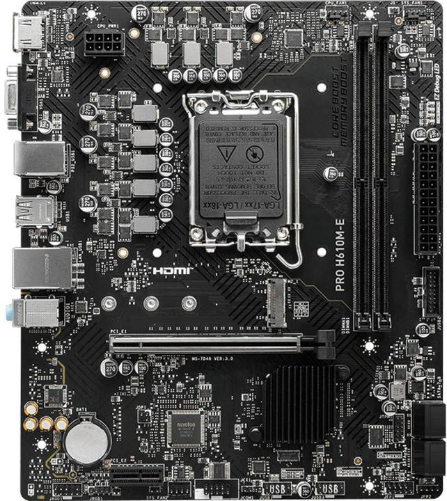 Image du produit MSI PRO H610M-E (LGA 1700, Intel H610, mATX)