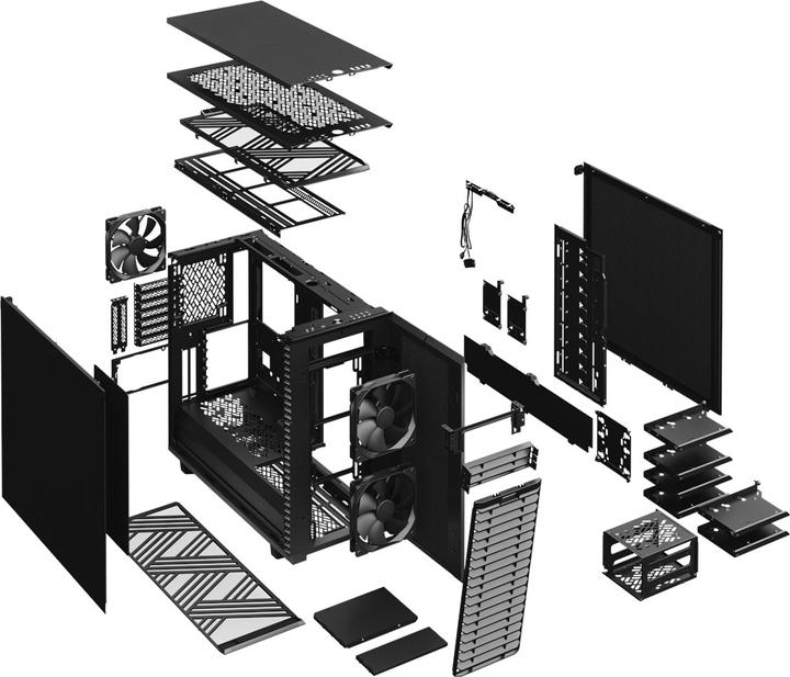 Image du produit Fractal Define 7 Black Solid (mATX, Mini-ITX, ATX, E-ATX)