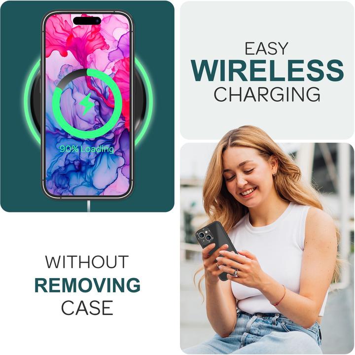 Immagine prodotto Nalia Manica ibrida opaca trasparente smerigliata (Apple iPhone 15 Plus)