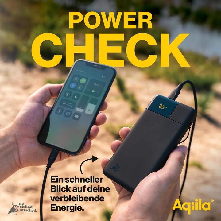 Actual product image Aqiila Powerbird B10B - Powerbank 10000 mAh, 20W - Black (10000 mAh, 20 W, 37 Wh)