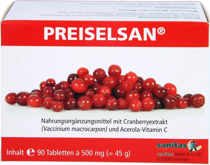 Produktbild Preiselsan mit Cranberry-Extrakt Tablette (90 Stück, Tabletten, 80 g)