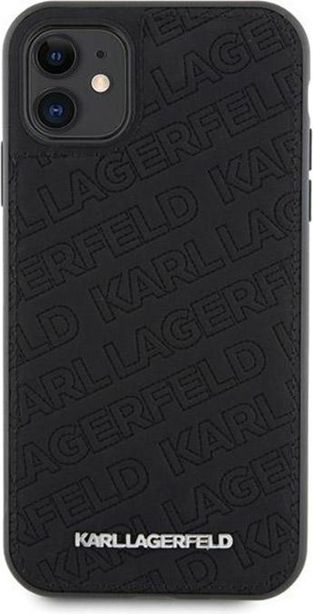 Actual product image Karl Lagerfeld KLHCN61PQKPMK iPhone 11 / Xr 6.1" czarny/black hardcase Quilted K Pattern (Apple iPhone XR, Apple iPhone 11)