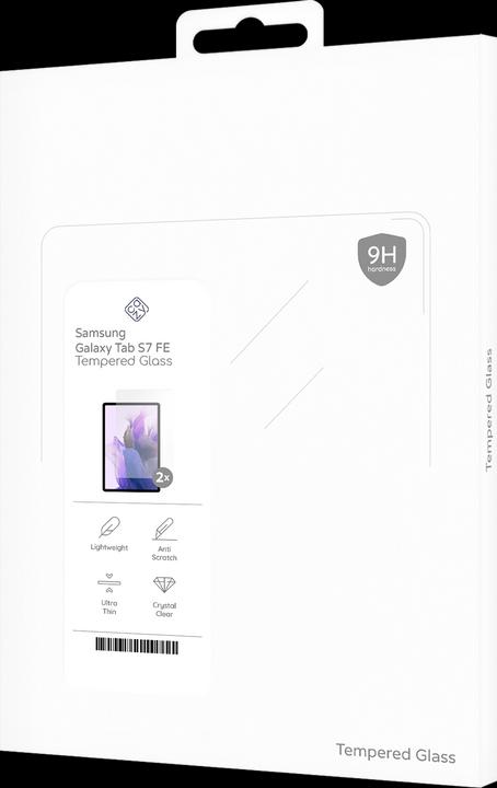 Actual product image Cazy Protective glass compatible with Samsung Galaxy Tab S7 FE screen protector tempered glass - 2 pieces (2 Piece, Galaxy Tab S7 FE)