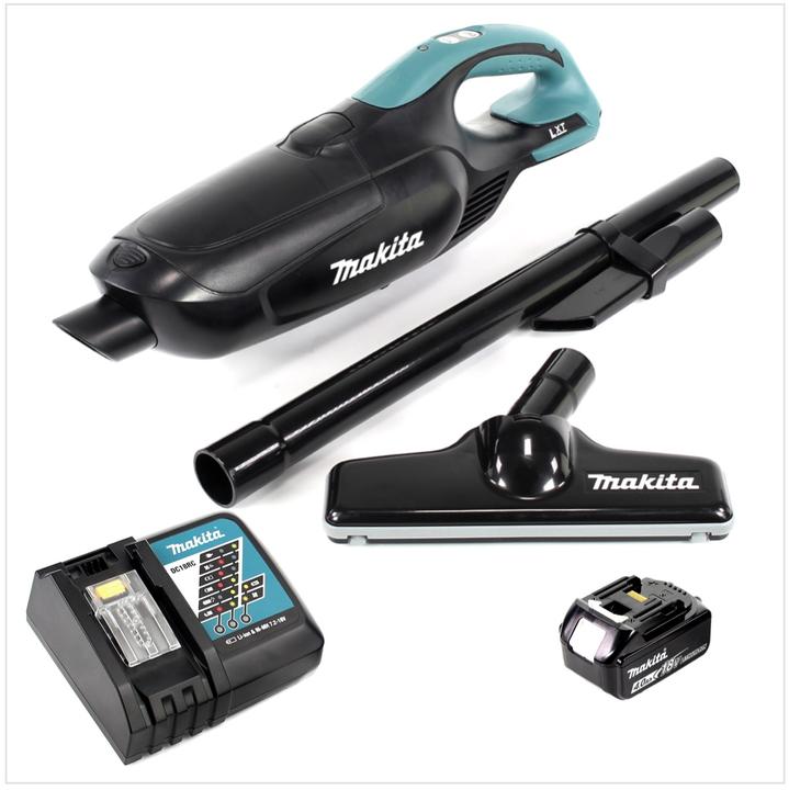 Makita DCL 182 RM1 B Akku Staubsauger 18 V Schwarz + 1x Akku 4,0 Ah + Ladegerät