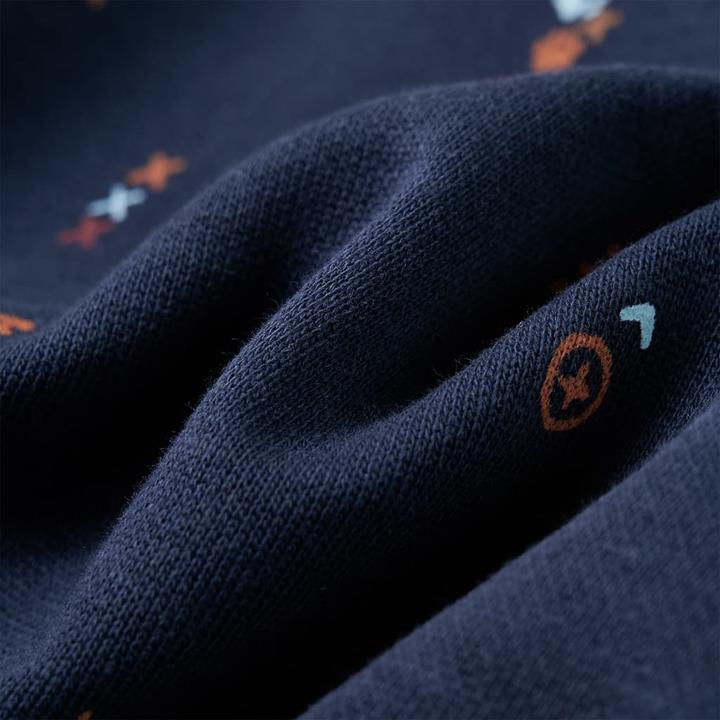 Actual product image VidaXL Children's sweatshirt navy blue melange 128,Material: 92 (128)