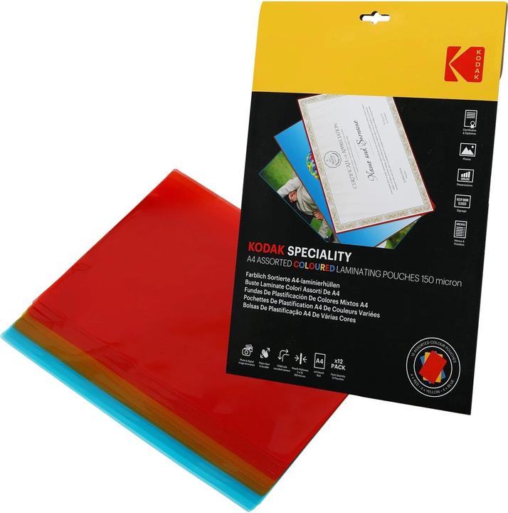 Image du produit Kodak Film de plastification A4 12 pièces, 150 microns, couleur (A4, 150 µm)