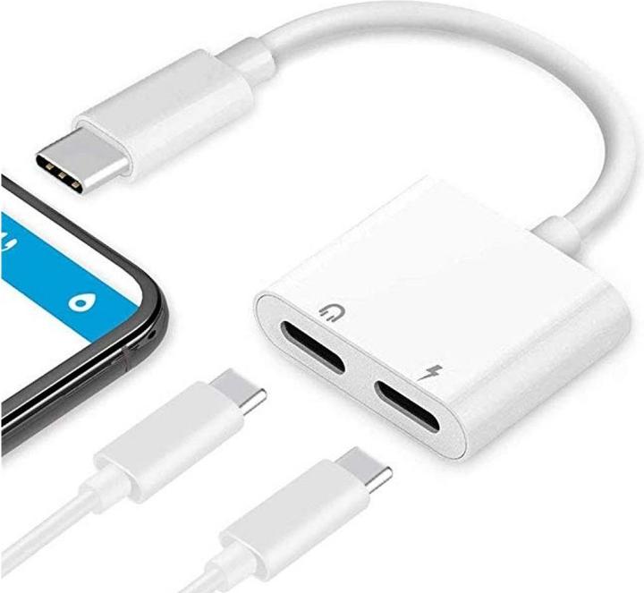 PowerGuard 2-in-1 Splitter USB-C Headphone DAC & USB-C Charge (USB Type C, USB Type C)