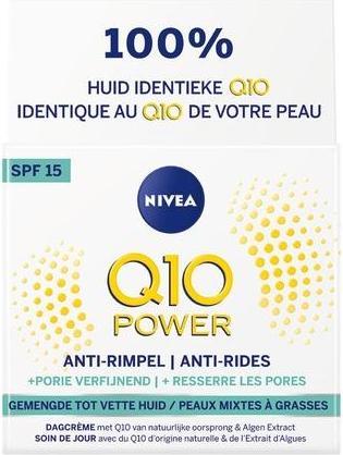 Energy Label NIVEA Q10 Anti-Wrinkle Day Cream Light Texture 50ml (50 ml, Day cream)