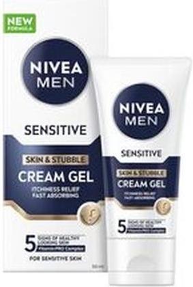Actual product image NIVEA MEN Cream gel for sensitive skin and stubble Sensitive (Skin & Stubble Cream Gel) 50 ml (50 ml, Face gel)
