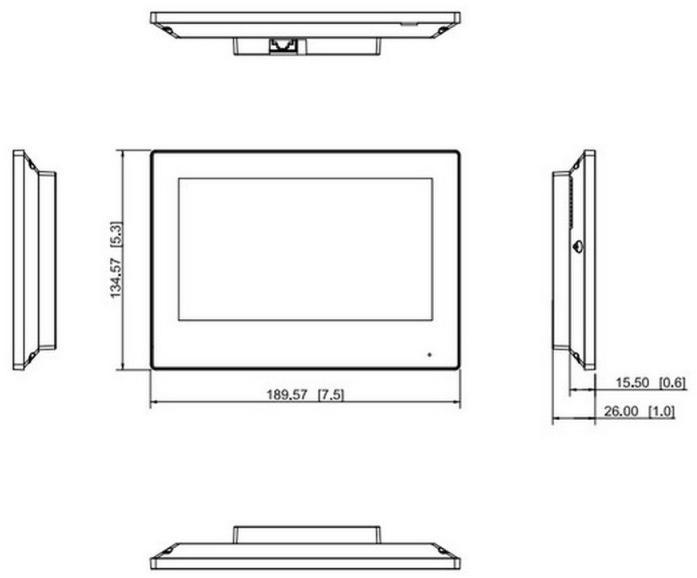 Produktbild Dahua CCTV Intercoms Video Door Phone, DHI-VTH2622G-W, Touch 6-ch IP Indoor Monitor