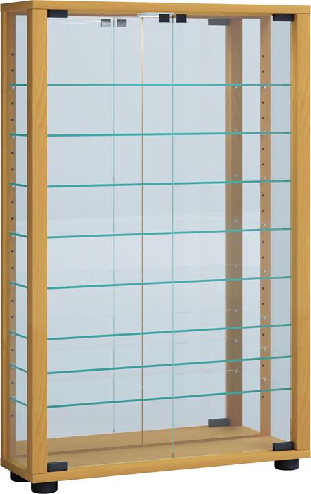 Actual product image VCM Collection Wall Display Case Wood Glass Vitrosa Mini Mirror (59 x 18 x 91 cm)