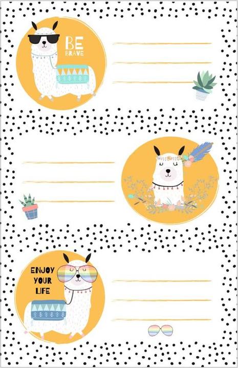 Actual product image Herlitz Book labels llama, 76 x 35 mm