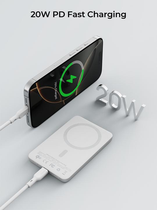 Produktbild Aukey MAG FUSION SLIM - Powerbank (5000 mAh, 18 W, 18 Wh)