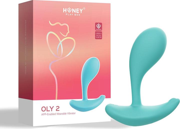 Actual product image Honey Play Box HoneyPlayBox - OLY 2 G-Spot Vibrator with App - Turquoise